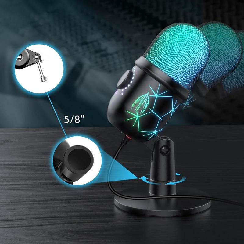 Microphone de jeu - Micro USB pour PC, podcast et streaming