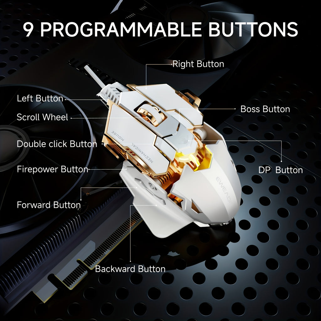 Souris de jeu EWEADN G5 - 8 boutons réglables