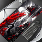 Vibrant Red Gaming Mouse Pad - Large Extended Desk Mat