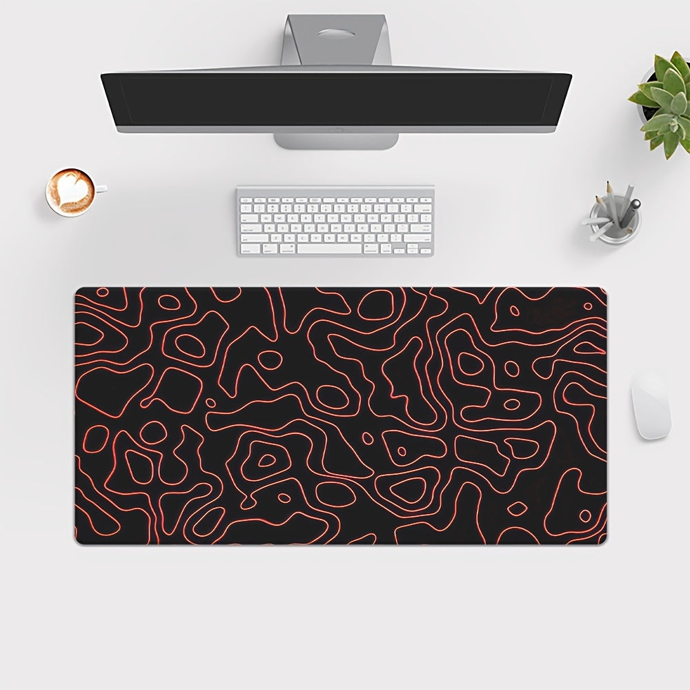 Abstract Geometric Gaming Mouse Pad - Modern Line Design