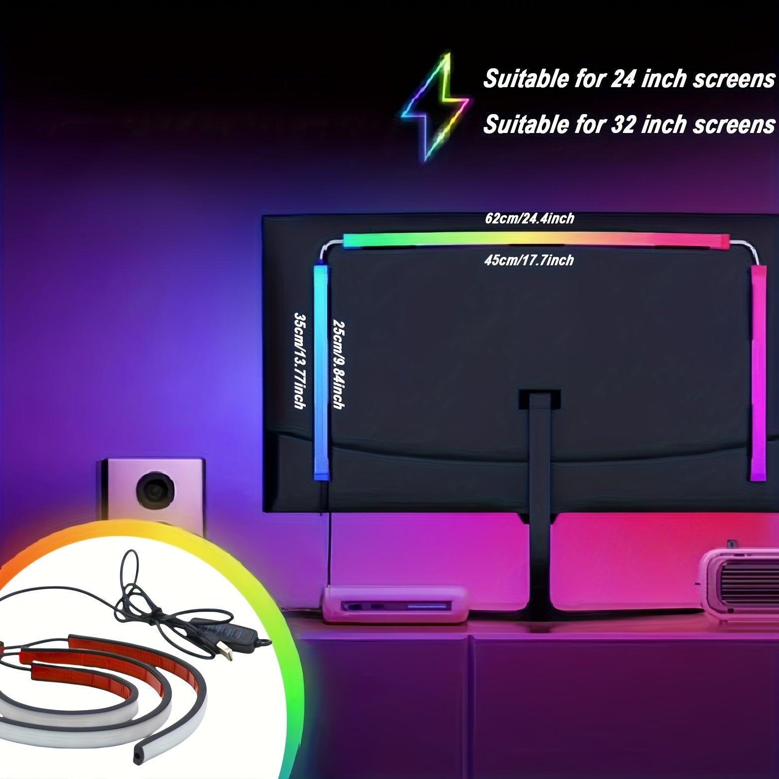 RGB Desktop Light Bar - Touch Control Gaming Setup