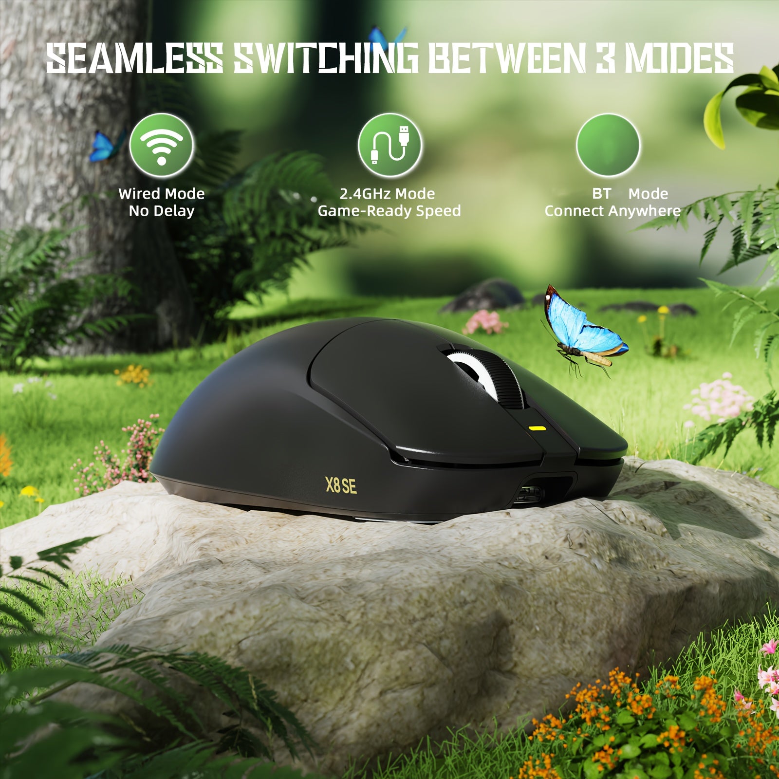 Souris gaming ATTACK SHARK X8 SE - Légère (55 g)