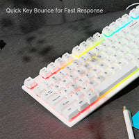 Clavier de jeu silencieux EWEADN - 104 touches LED