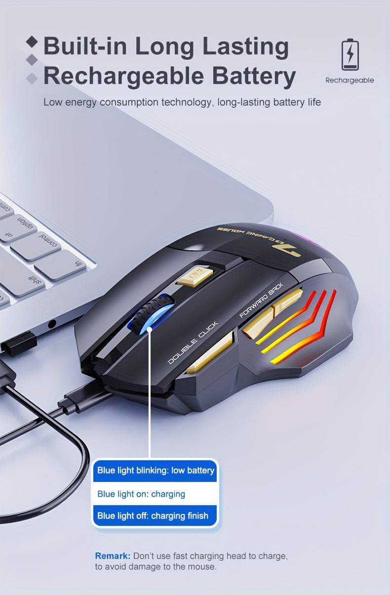 ELFO LARANJA - Wireless Gaming Mouse | RGB Dragon Edition