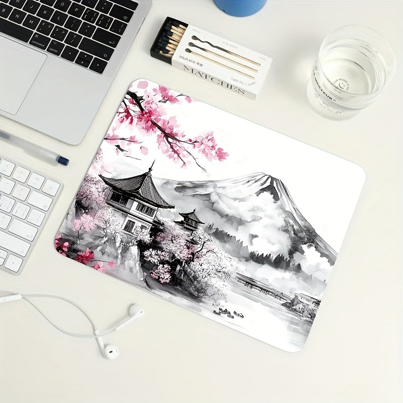 Mount Fuji Cherry Blossom Mouse Pad - Japanese XXL Extended