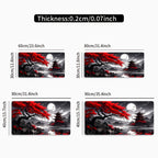 Vibrant Red Gaming Mouse Pad - Large Extended Desk Mat