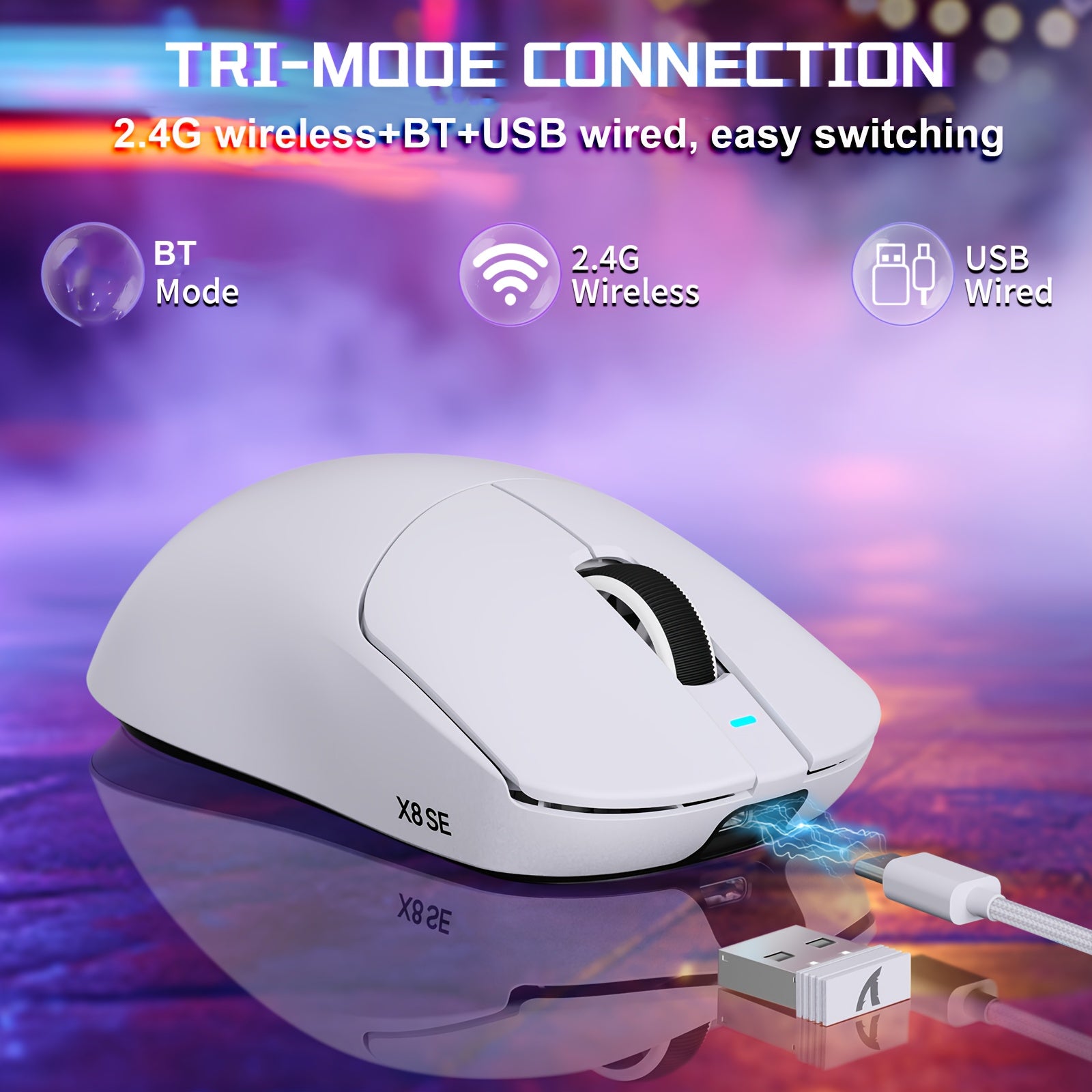 Souris gaming ATTACK SHARK X8 SE - Légère (55 g)