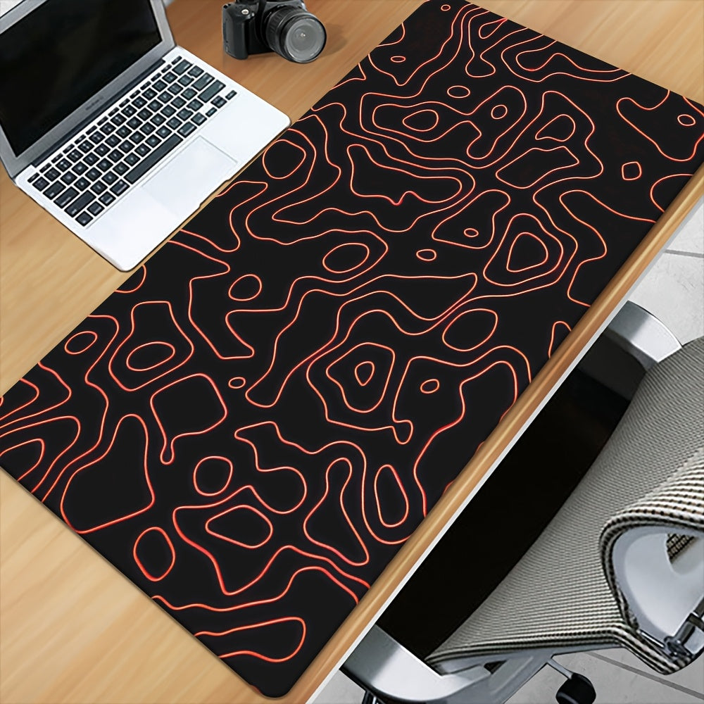 Tapis de souris gaming géométrique abstrait - Design moderne aux lignes épurées