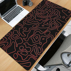 Tapis de souris gaming géométrique abstrait - Design moderne aux lignes épurées