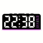 LED Digital Alarm Clock - Ambient Light USB Powered