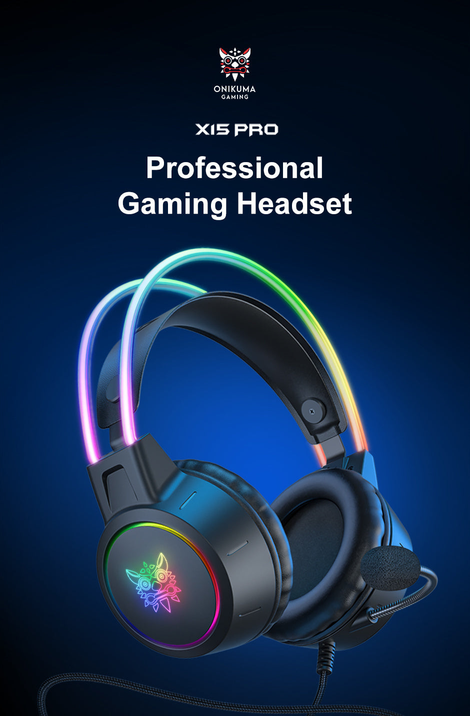 Casque de jeu ONIKUMA pour streaming - Réduction de bruit RGB