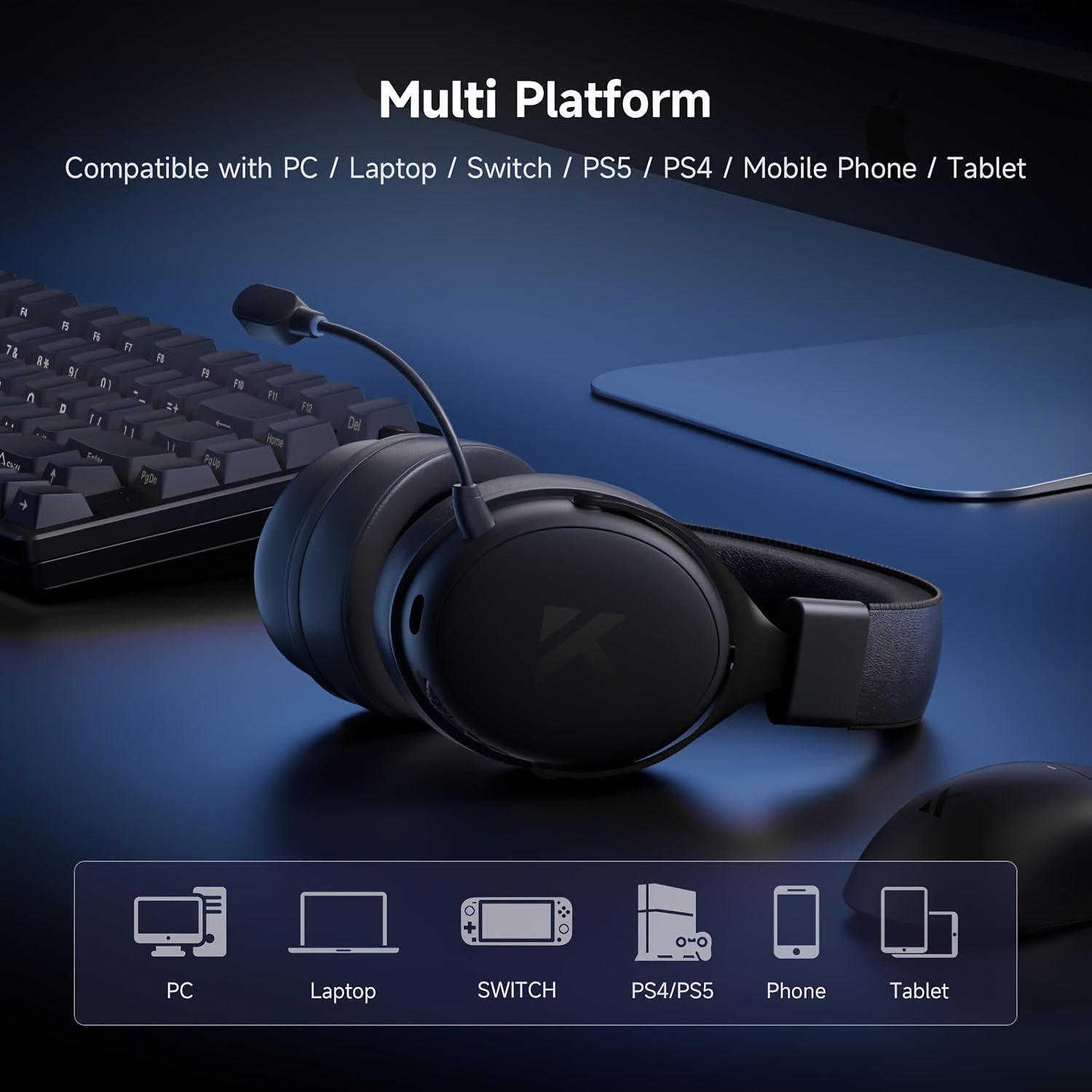 MCHOSE V9PRO Wireless Gaming Headset - 7.1 Surround Sound