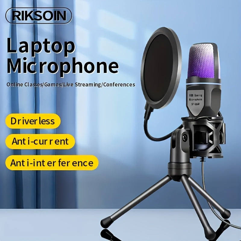 Microphone Condensateur Gaming USB - RGB 666R