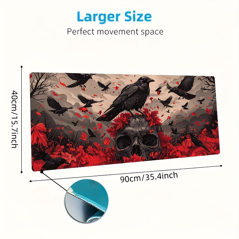 Gothic Skull Gaming Mouse Pad - Large Extended Desk Mat