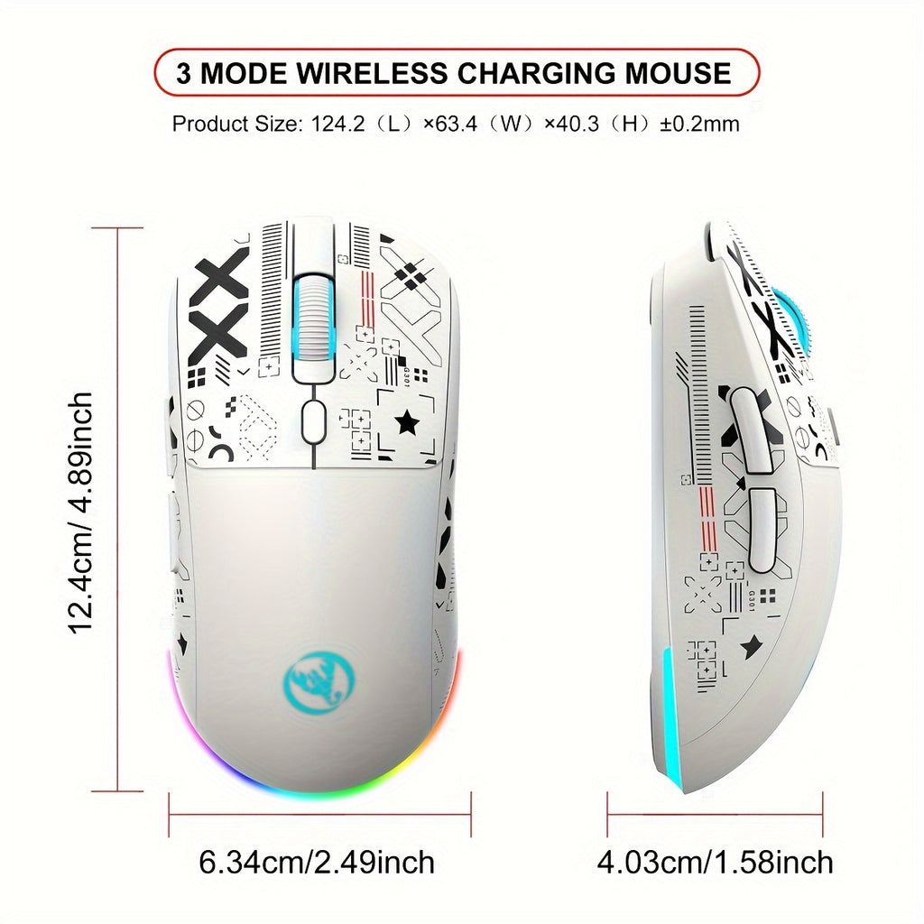 Souris de jeu sans fil RGB HXSJ