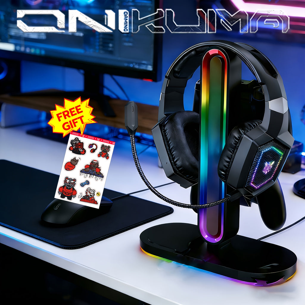 Casque de jeu sans fil ONIKUMA - Batterie 50 h, 2,4 GHz