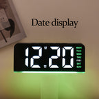 LED Digital Alarm Clock - Ambient Light USB Powered
