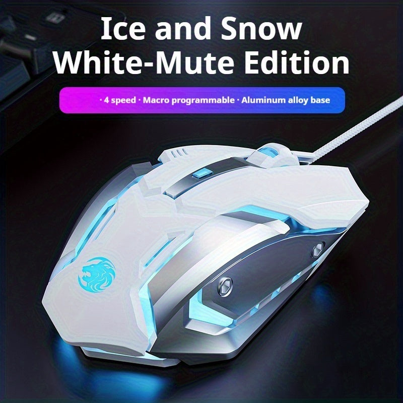 EWEADN - Silent Wired Gaming Mouse | Ergonomic & RGB