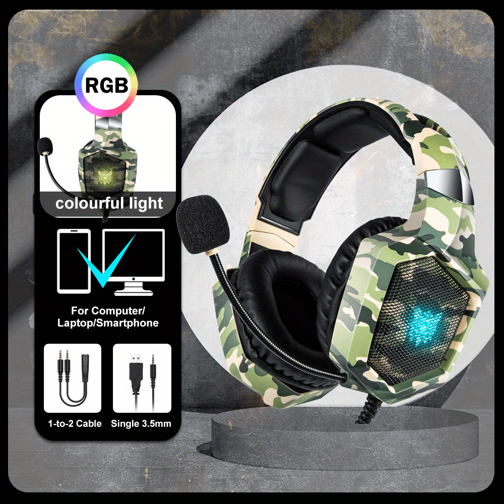 ONIKUMA K8 Wired Gaming Headset with Microphone for PC, PUBG