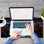 Tapis de souris gaming Japanese Moon Riverside - Noir et rouge XXL