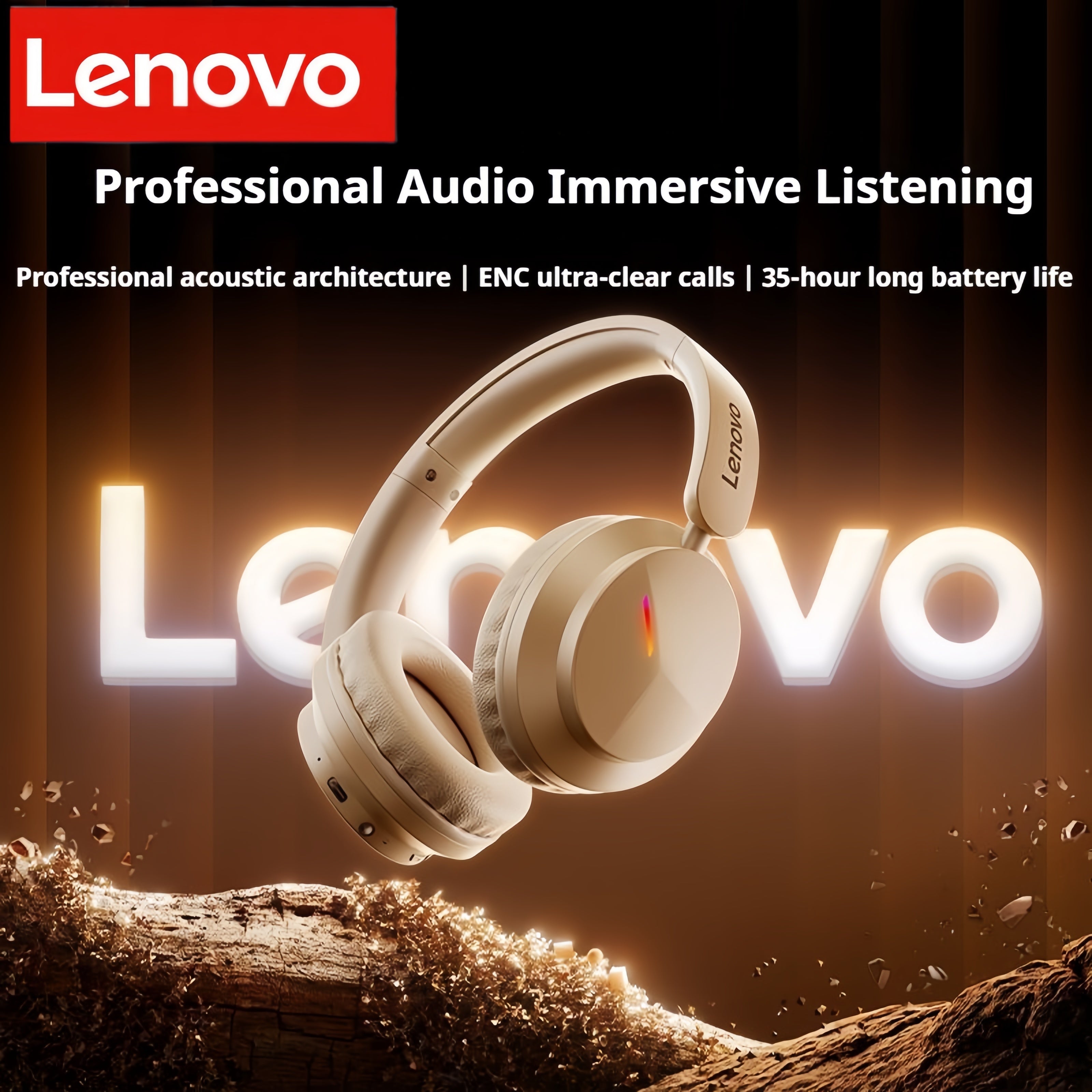 Écouteurs de jeu sans fil Lenovo EH140 - Basses à faible latence