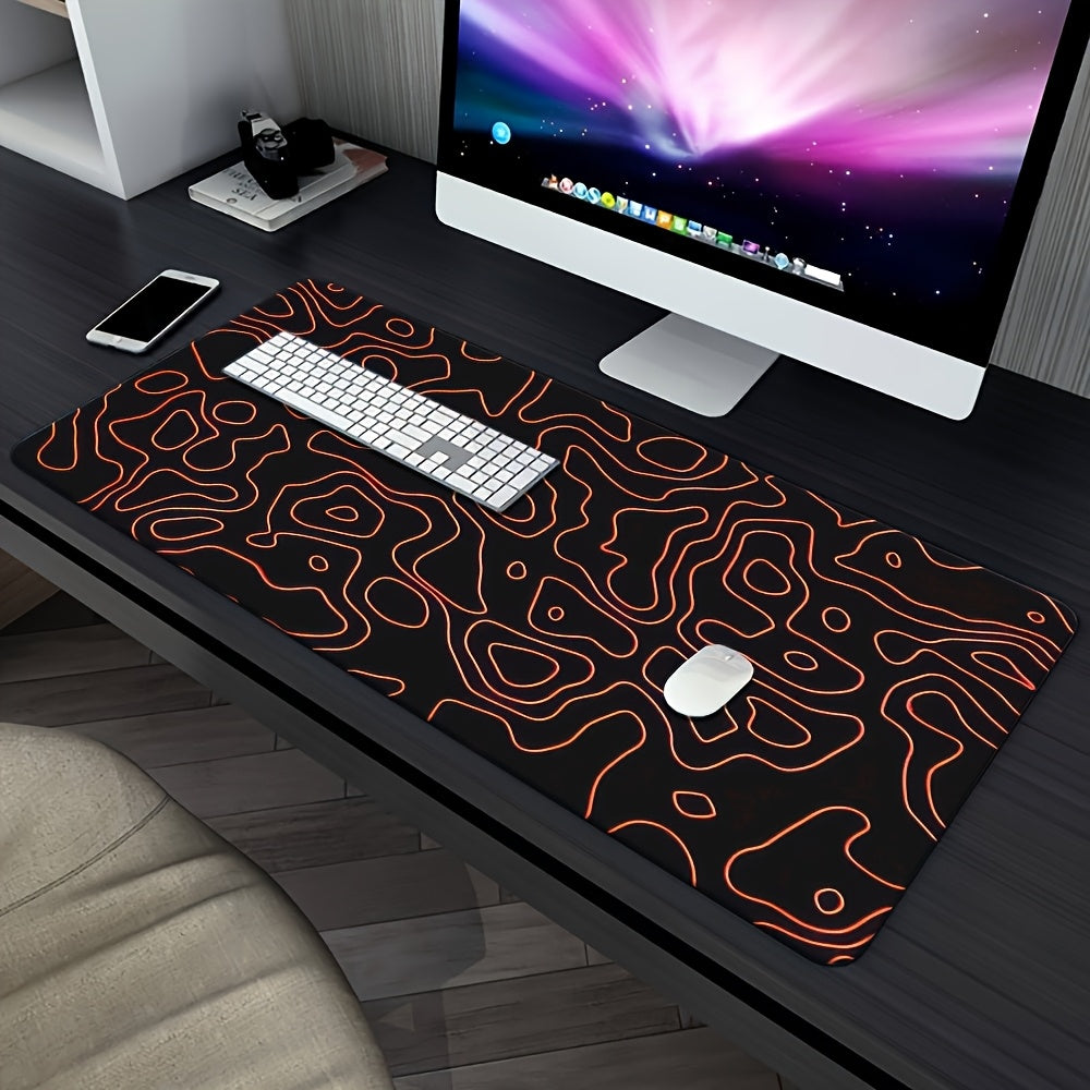 Abstract Geometric Gaming Mouse Pad - Modern Line Design
