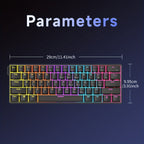 Clavier mécanique AJAZZ NK61 - Touches interchangeables à chaud (rouge)