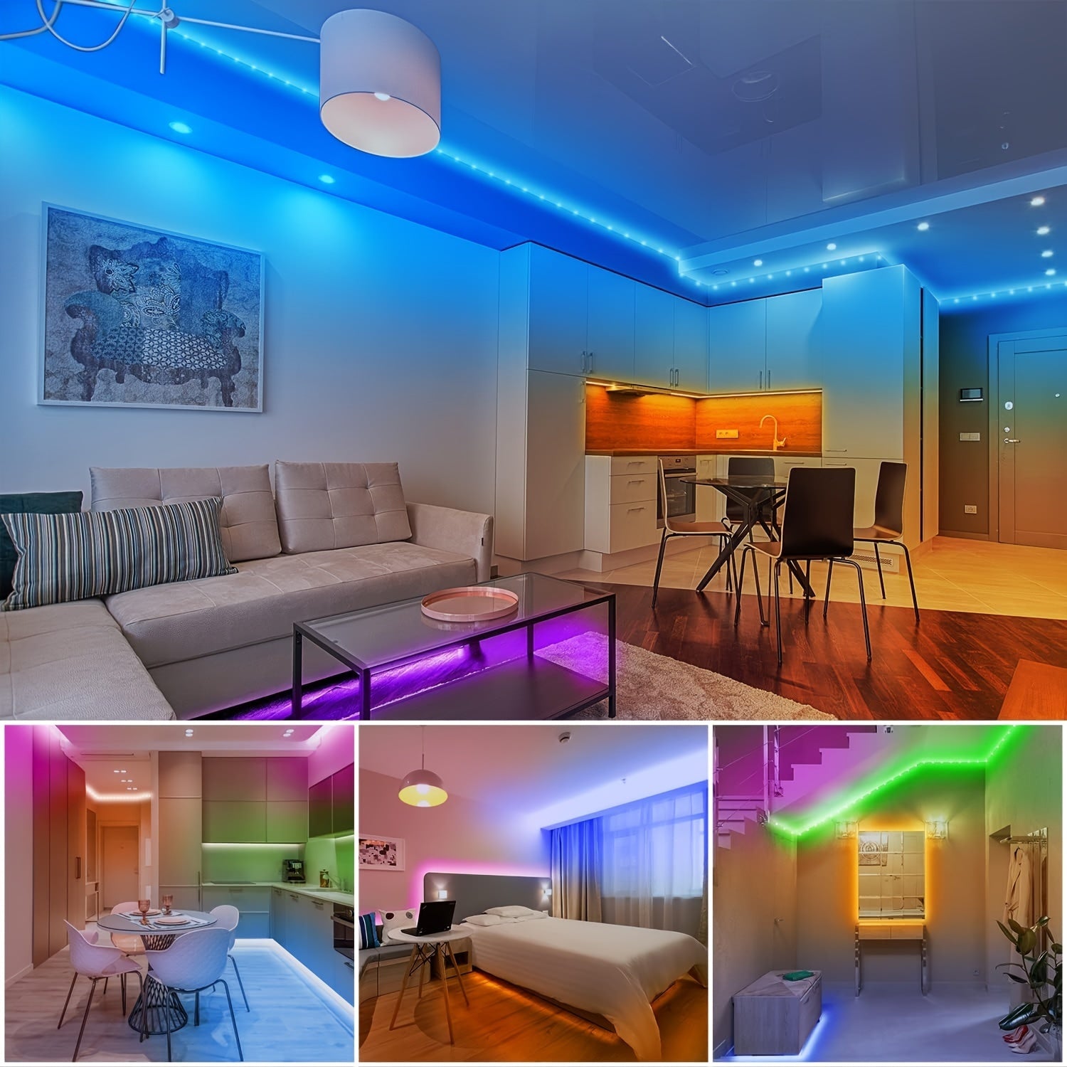 RGB LED Strip Lights - Music Sync App Control