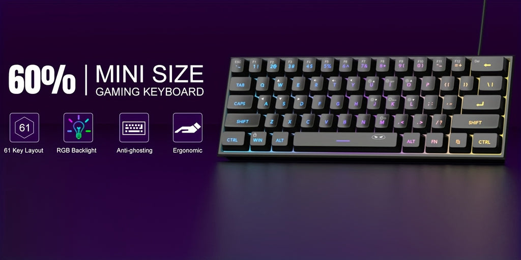 Clavier de jeu MAGEGEE TS91 60% - Rétroéclairage RVB