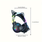 Casque de jeu ONIKUMA à oreilles de chat - Oreilles détachables RGB