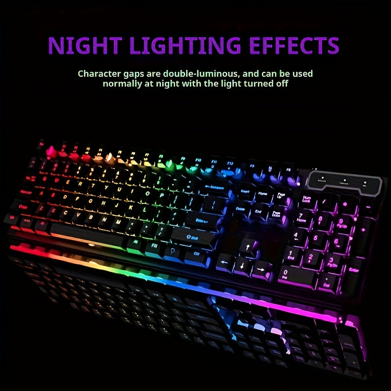 Clavier de jeu silencieux EWEADN - 104 touches LED