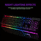 Clavier de jeu silencieux EWEADN - 104 touches LED