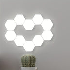 Hexagonal LED Touch Lights - Set of 6 Wall Mounted