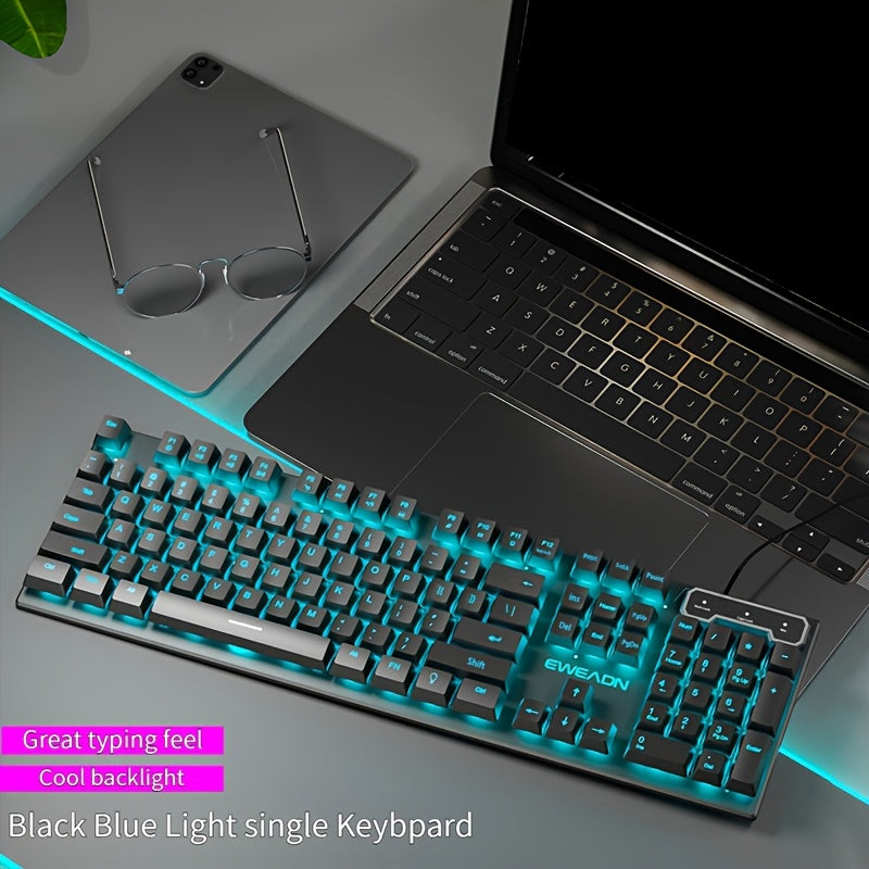 Clavier de jeu silencieux EWEADN - 104 touches LED