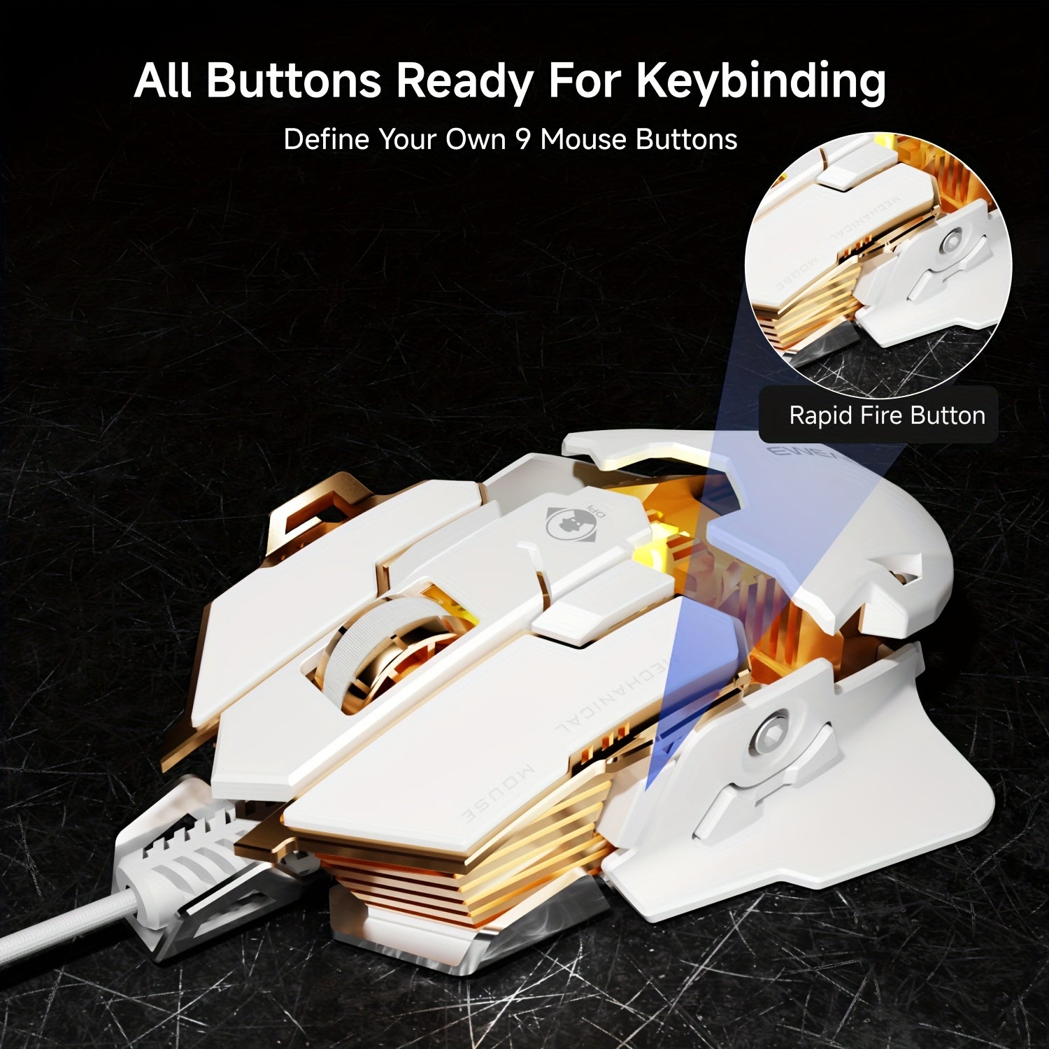 EWEADN G5 Gaming Mouse - 8 Buttons Adjustable