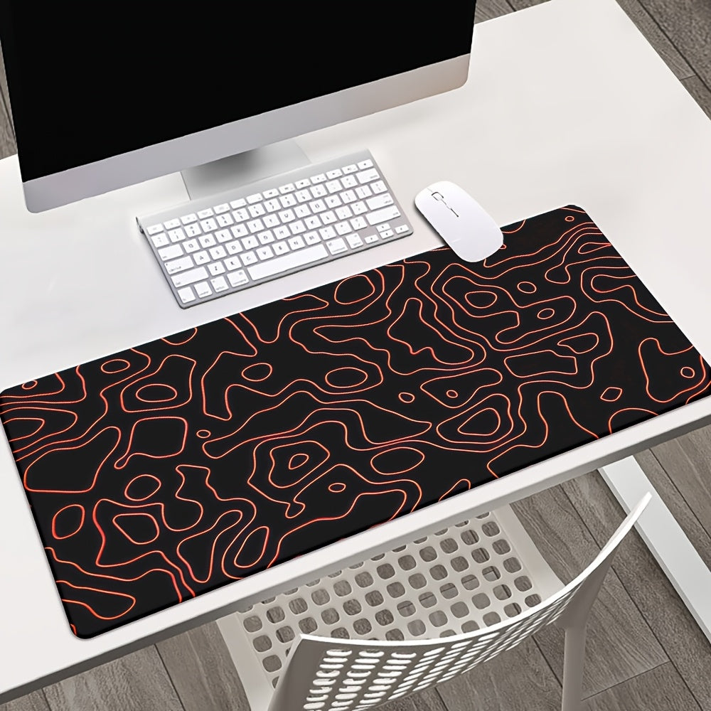 Tapis de souris gaming géométrique abstrait - Design moderne aux lignes épurées