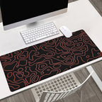 Tapis de souris gaming géométrique abstrait - Design moderne aux lignes épurées