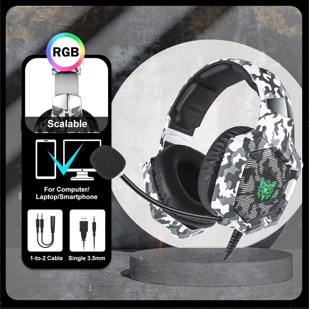 Casque de jeu filaire ONIKUMA K8 avec microphone pour PC, PUBG