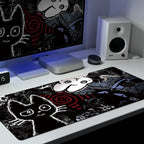 Tapis de souris gaming chat anime gothique - Crâne punk étendu