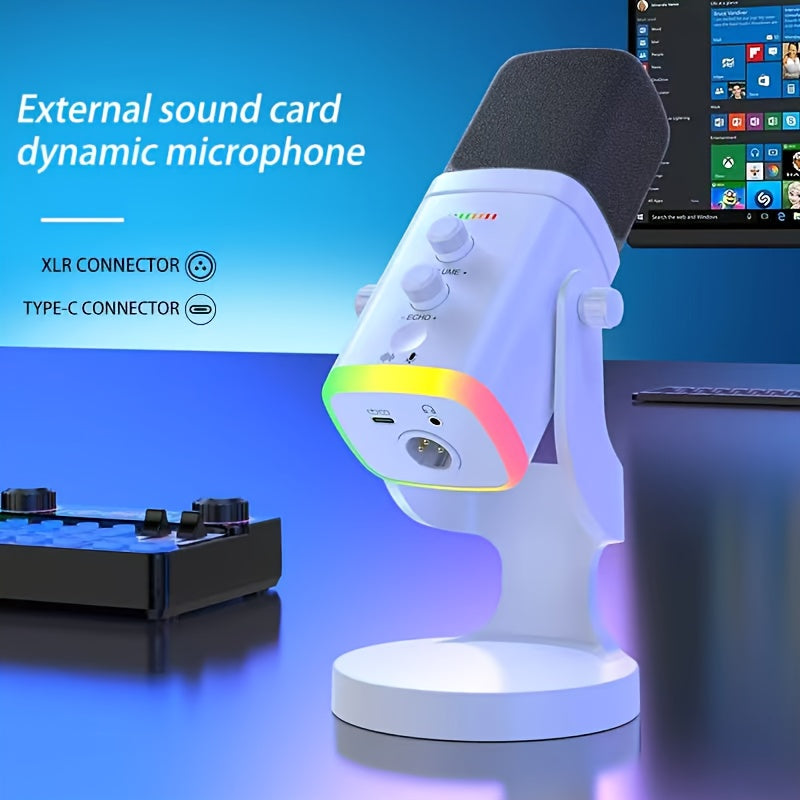 Microphone Gaming USB - RVB et Annulation de Bruit