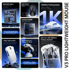 ATTACK SHARK V3PRO - Tri-Mode Gaming Mouse