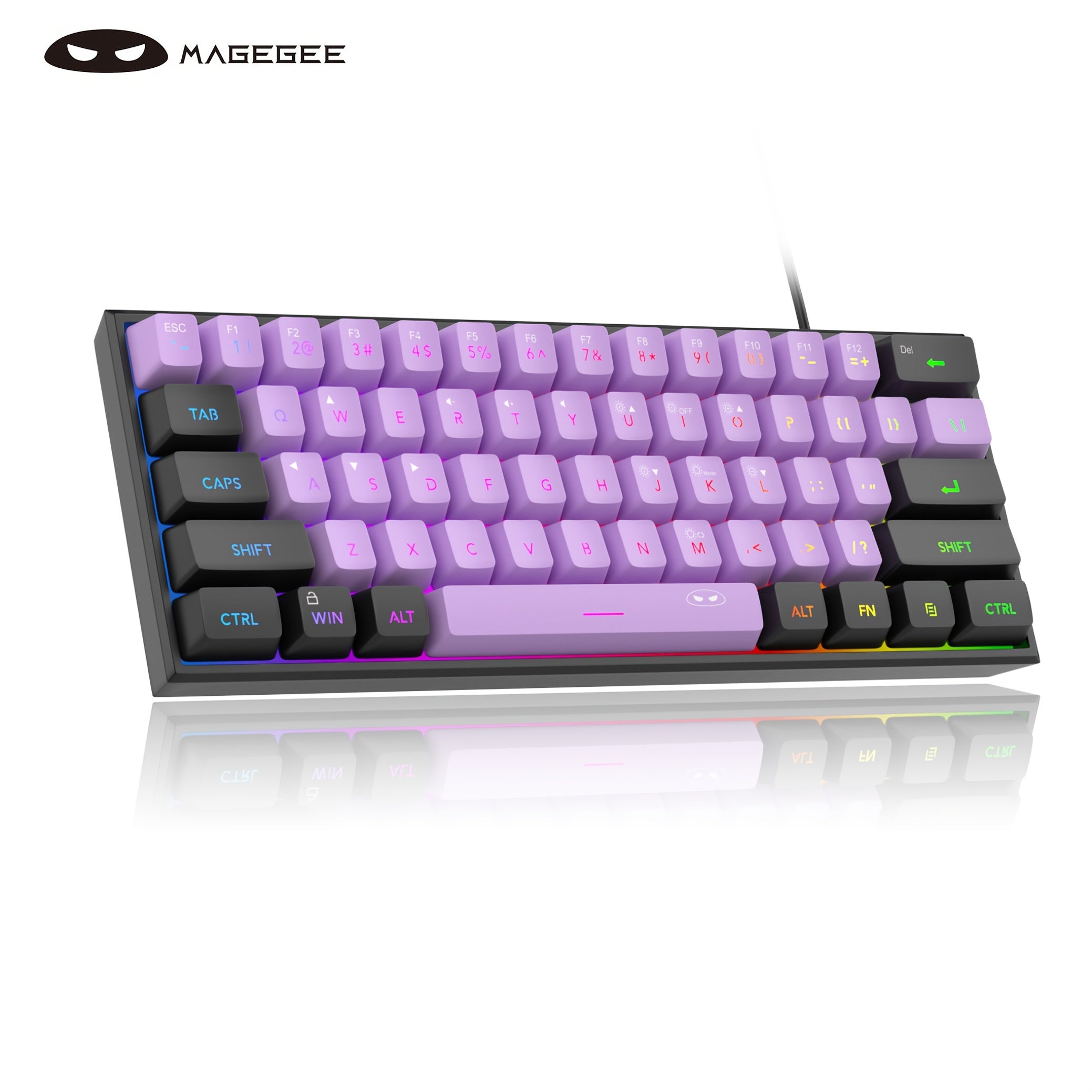 MAGEGEE TS91 Gaming Keyboard 60% - RGB Backlit