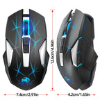 HXSJ T300 Wireless Mouse - 7 Buttons RGB