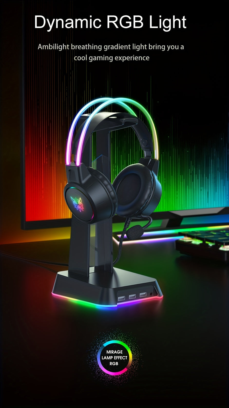 Casque de jeu ONIKUMA pour streaming - Réduction de bruit RGB