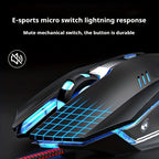 EWEADN - Silent Wired Gaming Mouse | Ergonomic & RGB