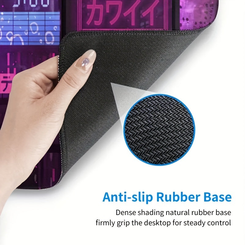 Cyber Vaporwave Gaming Mouse Pad - Retro Aesthetic Extended