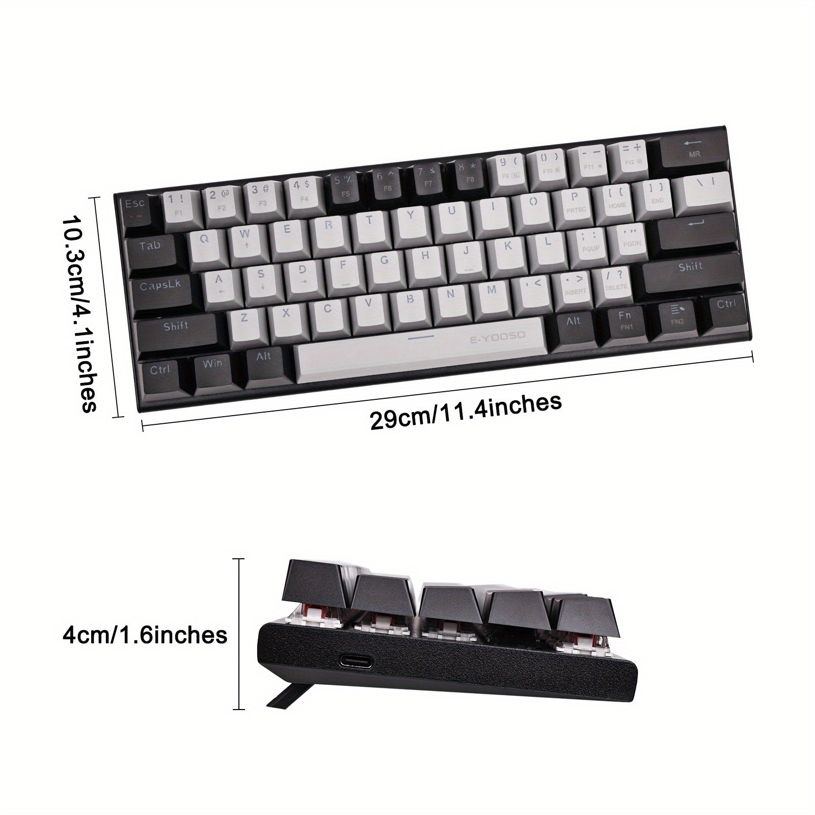 Clavier mécanique E-YOOSO Z11 60 % - Rétroéclairage LED