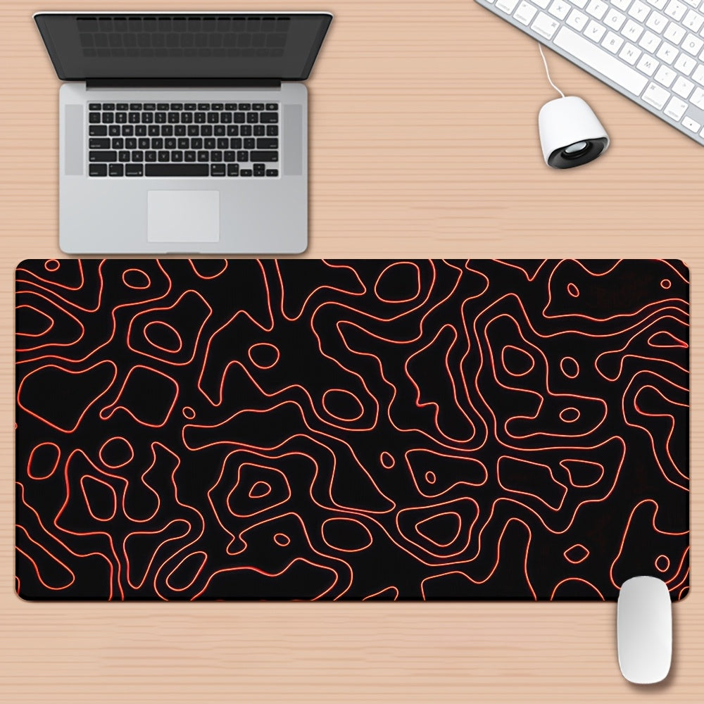 Tapis de souris gaming géométrique abstrait - Design moderne aux lignes épurées