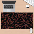 Tapis de souris gaming géométrique abstrait - Design moderne aux lignes épurées