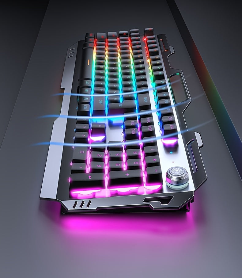 Clavier de jeu EWEADN 104 touches - Molette rétroéclairée par LED